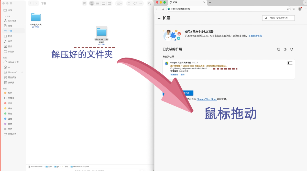 加载解压缩的扩展